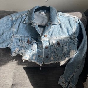 Topshop cropped denim jacket